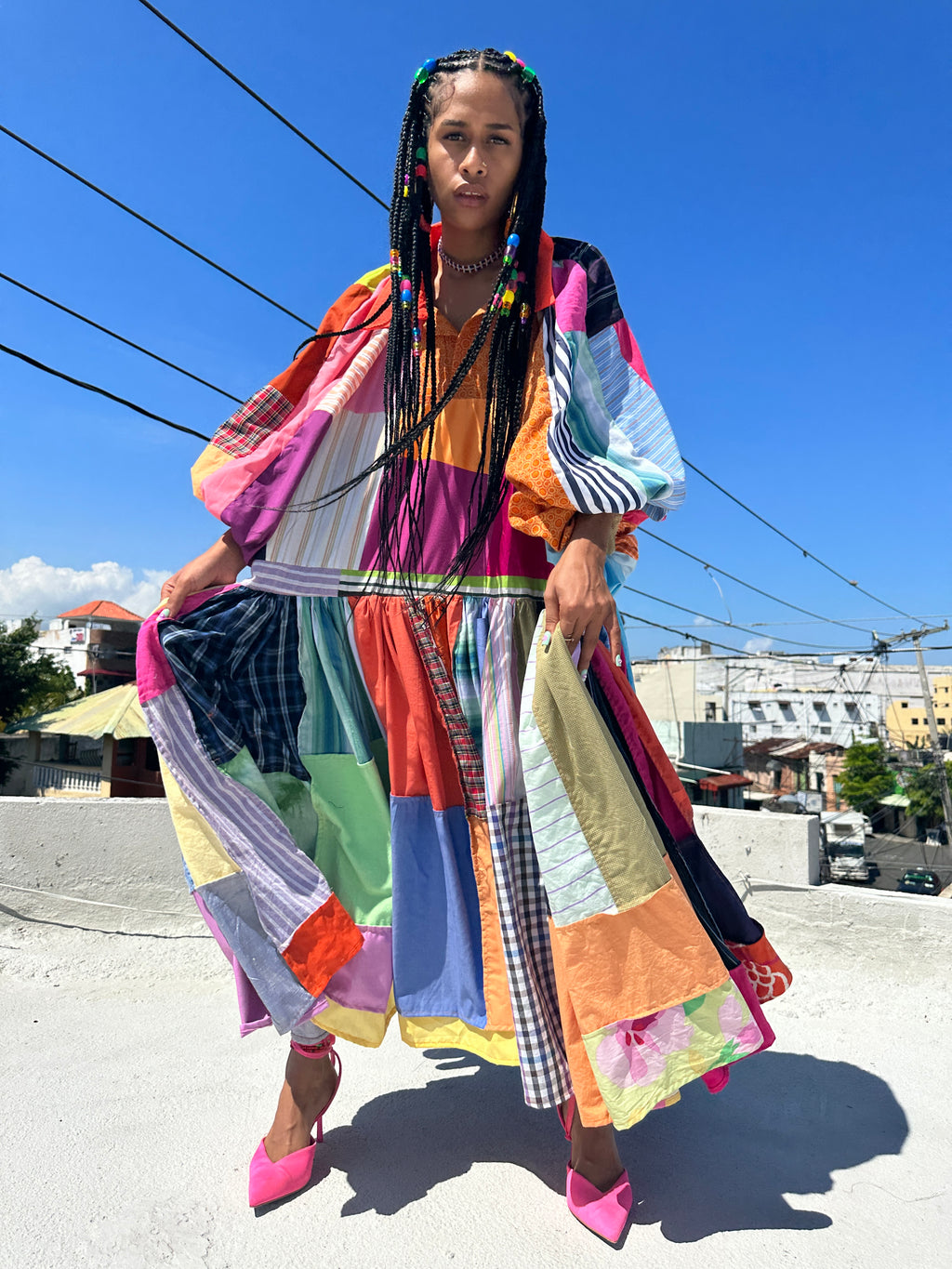 Oversized shirt dress