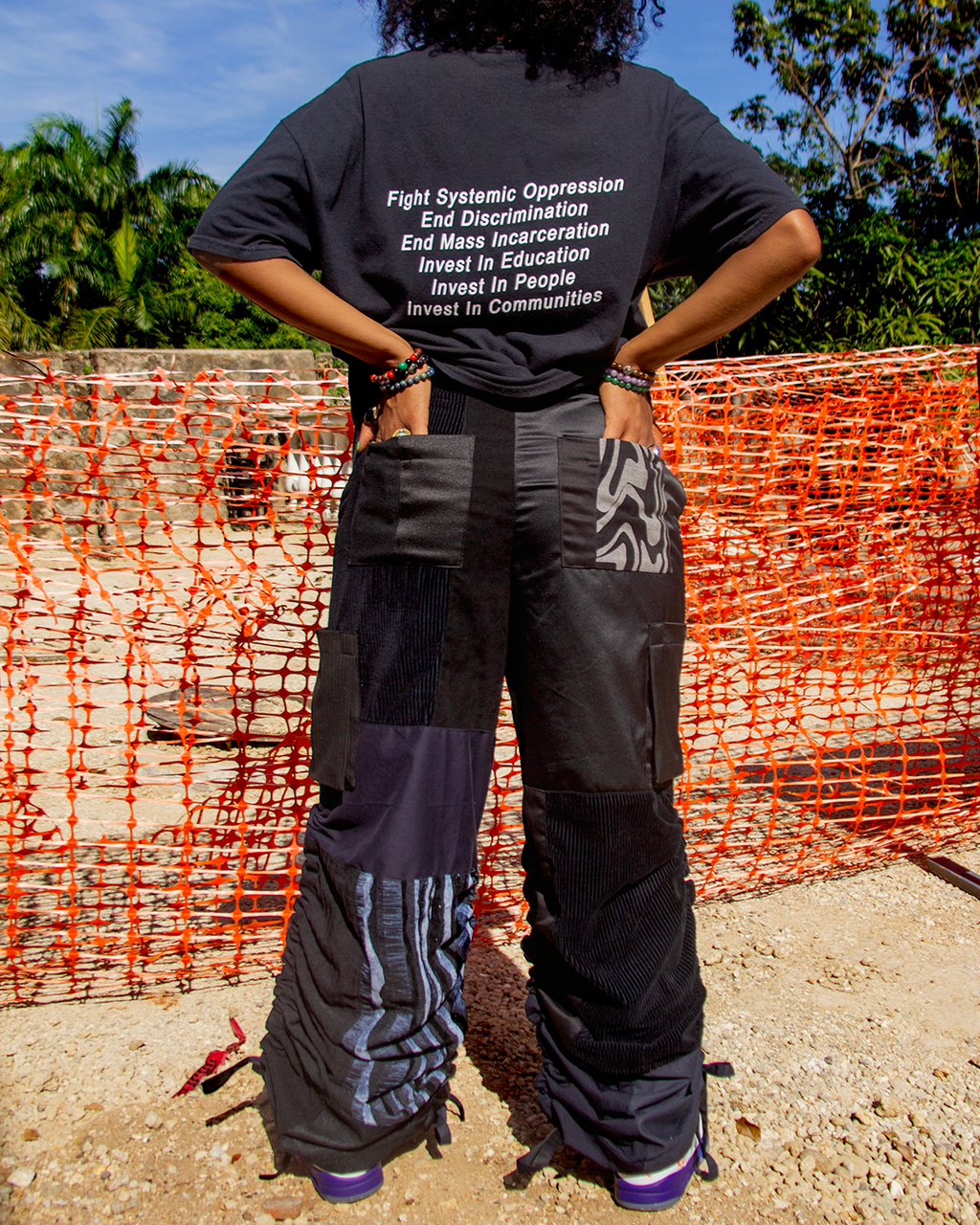 GATHERED CARGO TROUSERS