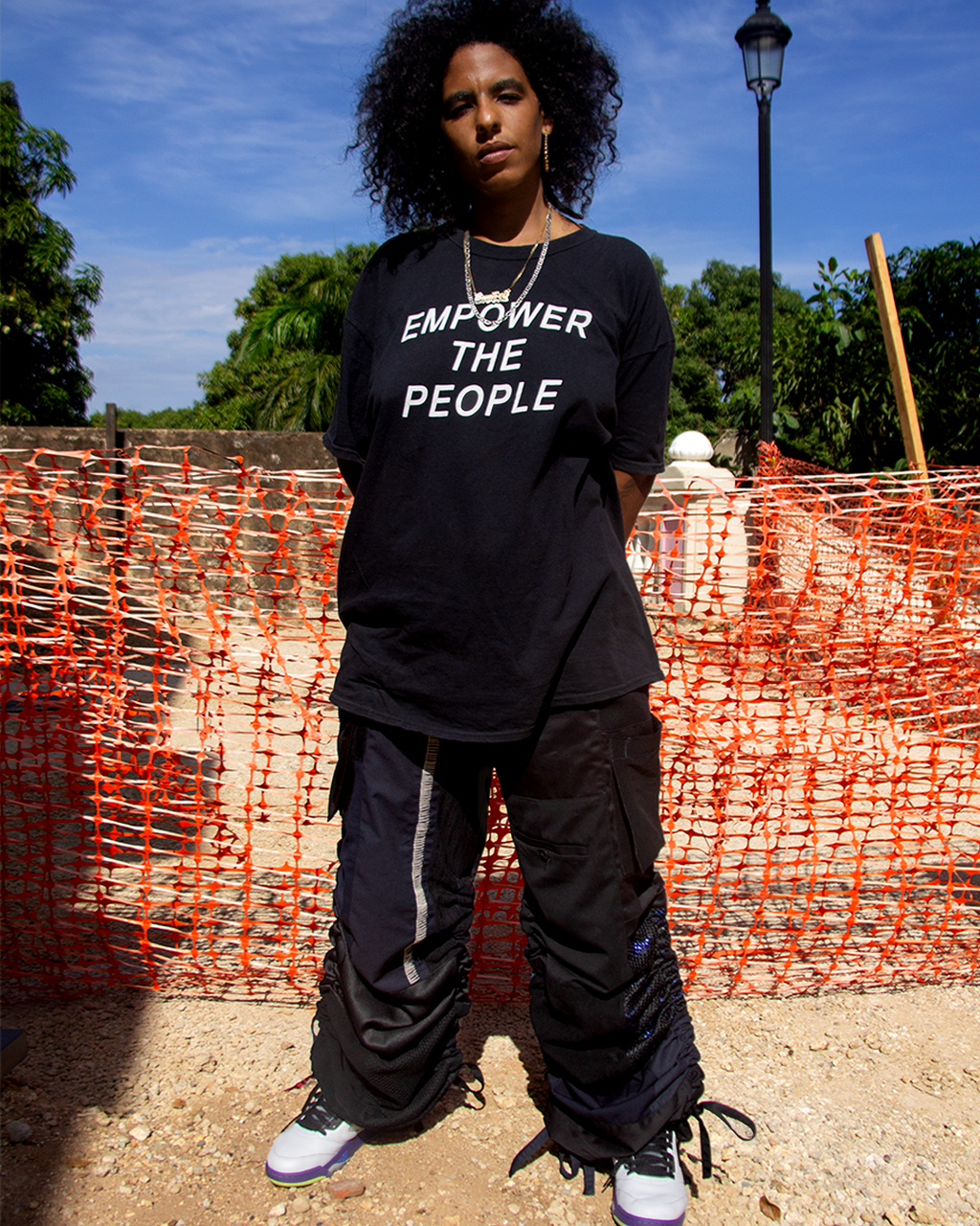 GATHERED CARGO TROUSERS